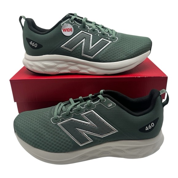 New Balance 460 V4 Running Shoes Mens Sz 8 4E WIDE Green Black Sneakers M460CJ4‎